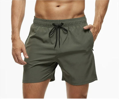 Men's Casual Solid Color Beach Shorts - Musttbuy