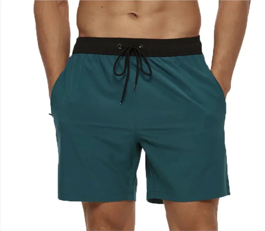 Men's Casual Solid Color Beach Shorts - Musttbuy