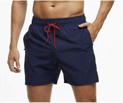 Men's Casual Solid Color Beach Shorts - Musttbuy