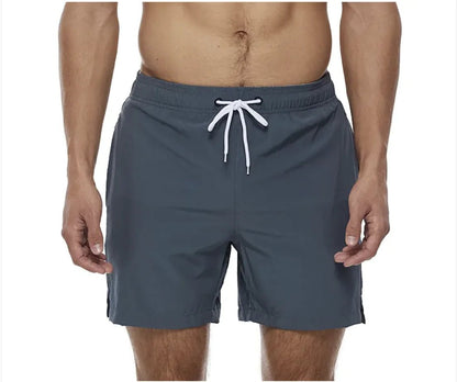 Men's Casual Solid Color Beach Shorts - Musttbuy