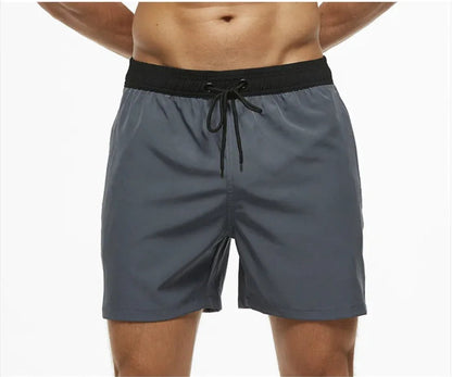 Men's Casual Solid Color Beach Shorts - Musttbuy