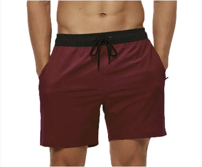 Men's Casual Solid Color Beach Shorts - Musttbuy