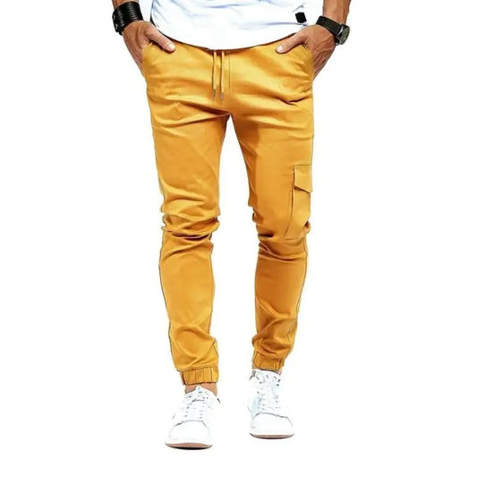 Men's Casual Solid Color Sports Trousers - Musttbuy
