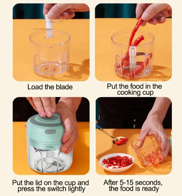 Mini Electric Garlic Chopper & Grinder - Musttbuy