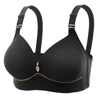Multi - Color Steel Ring Gathered Bra - Musttbuy