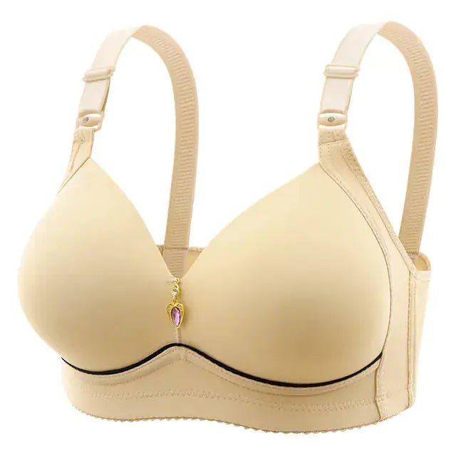 Multi - Color Steel Ring Gathered Bra - Musttbuy