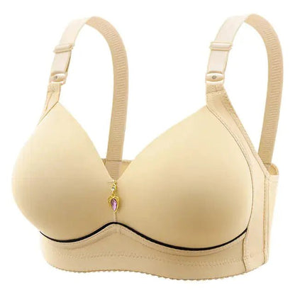 Multi - Color Steel Ring Gathered Bra - Musttbuy