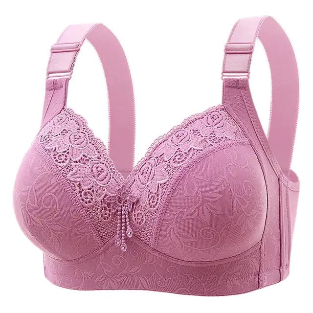 Multi - Color Steel Ring Gathered Bra - Musttbuy