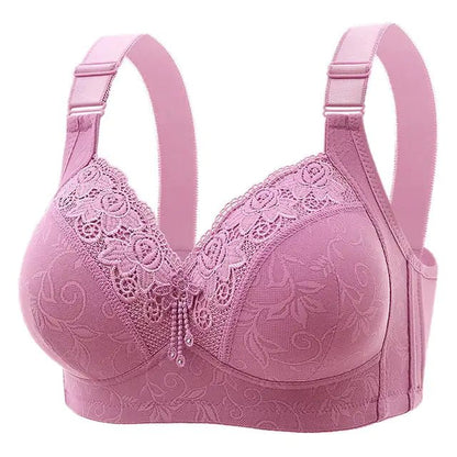 Multi - Color Steel Ring Gathered Bra - Musttbuy