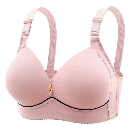 Multi - Color Steel Ring Gathered Bra - Musttbuy