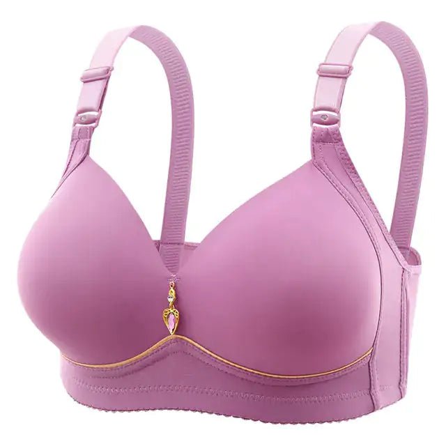Multi - Color Steel Ring Gathered Bra - Musttbuy