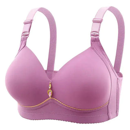 Multi - Color Steel Ring Gathered Bra - Musttbuy
