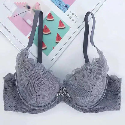 Multi - Color Steel Ring Gathered Bra - Musttbuy