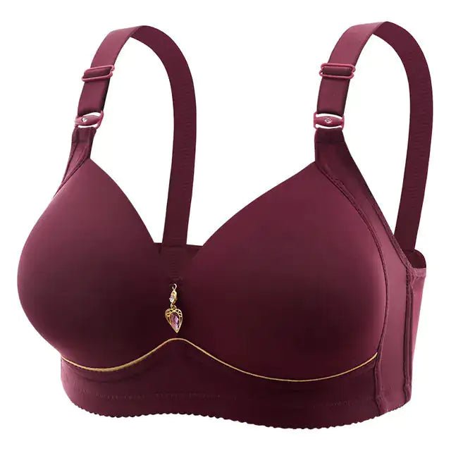 Multi - Color Steel Ring Gathered Bra - Musttbuy