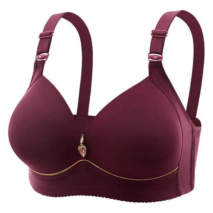 Multi - Color Steel Ring Gathered Bra - Musttbuy