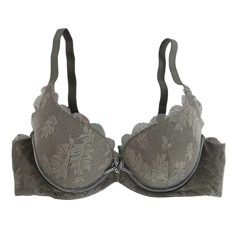 Multi - Color Steel Ring Gathered Bra - Musttbuy