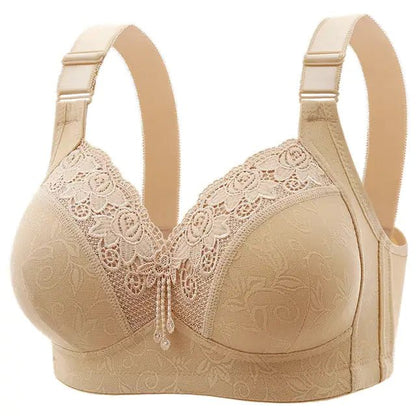 Multi - Color Steel Ring Gathered Bra - Musttbuy