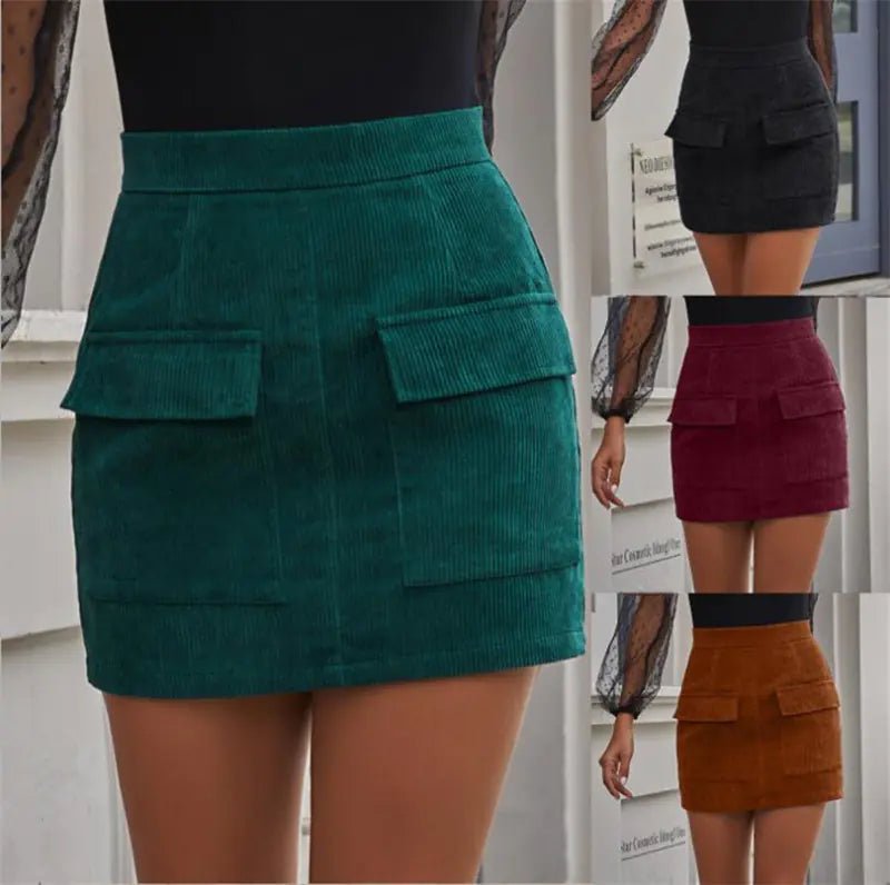 Nira Pocket Corduroy Skirt - Musttbuy