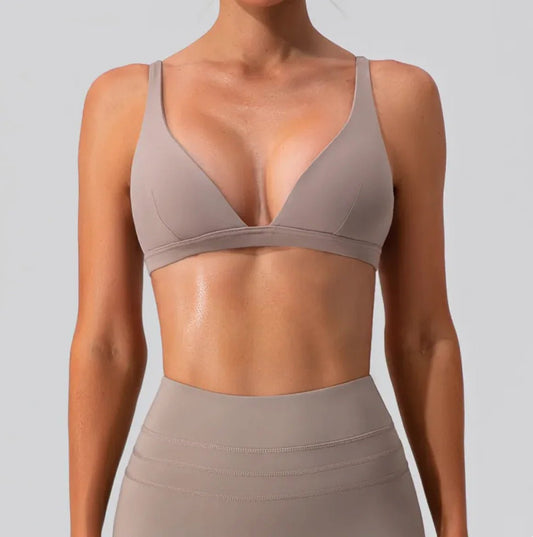 Nude Feel Shockproof Yoga Bra - Tight Sports Vest - Musttbuy
