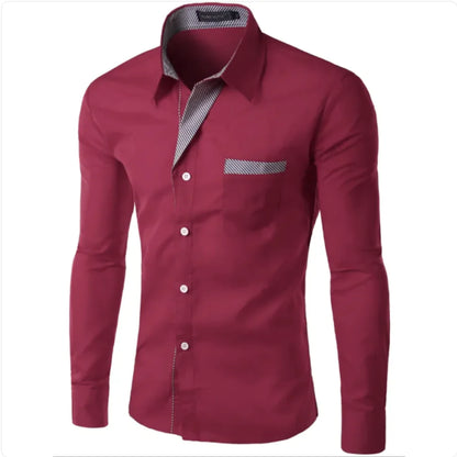 Simple Men's Long Sleeve Shirt