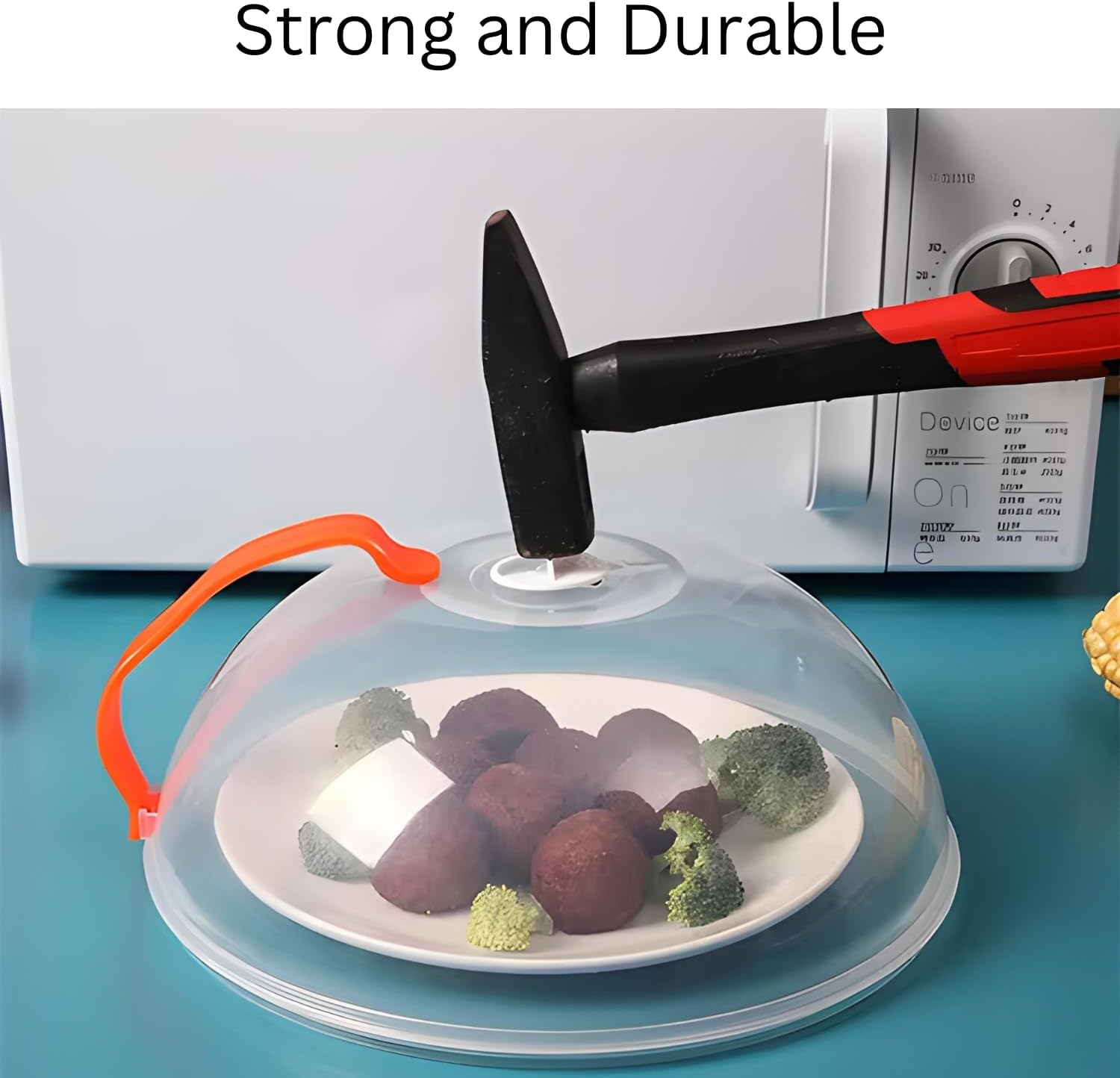 Polypropylene Microwave Plate Splatter Cover with Handle - Musttbuy