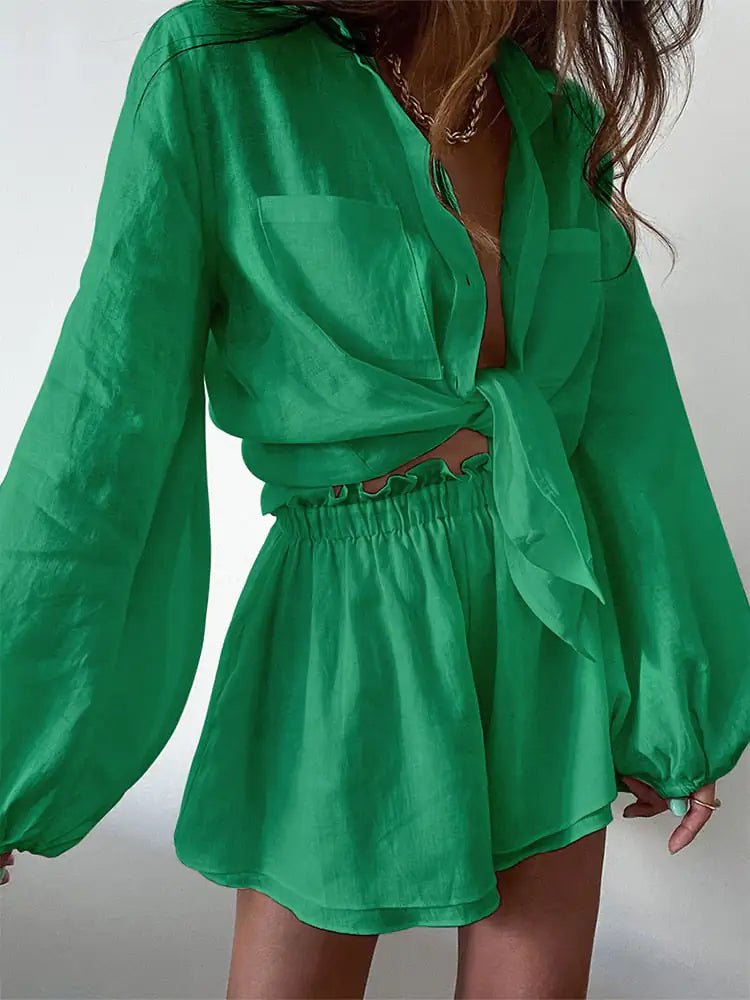 Sapphire Shirt and Shorts Set - Musttbuy