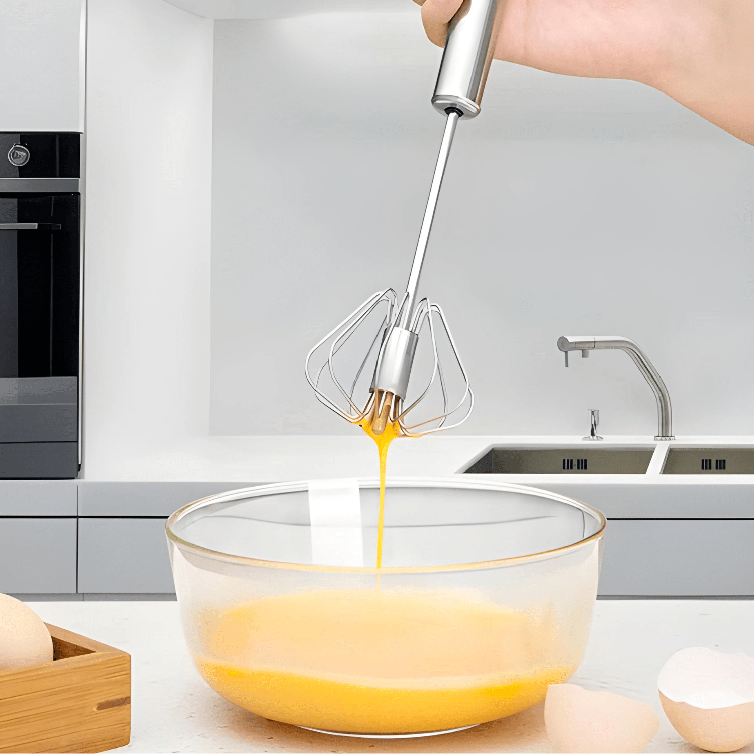 Semi - Automatic Egg Whisk - Musttbuy