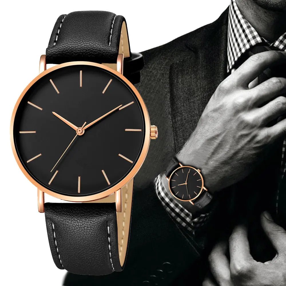 Simple Leather Men's Luxury Watches - Musttbuy