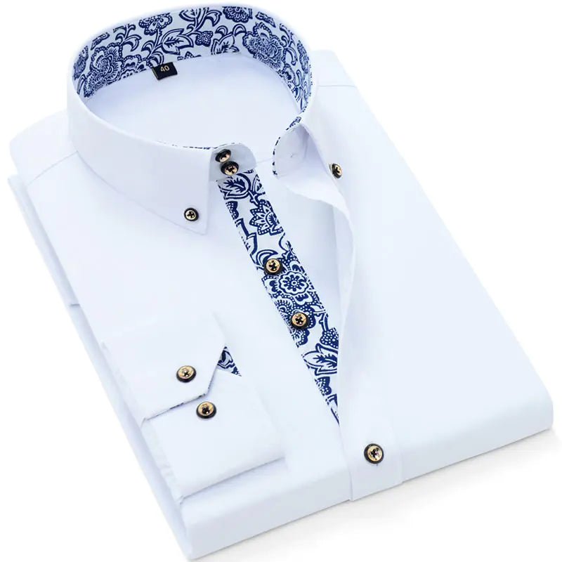Slim Casual Business Cotton Men's Shirt - Musttbuy