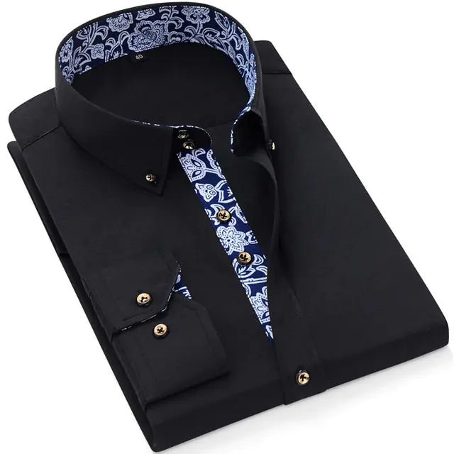 Slim Casual Business Cotton Men's Shirt - Musttbuy