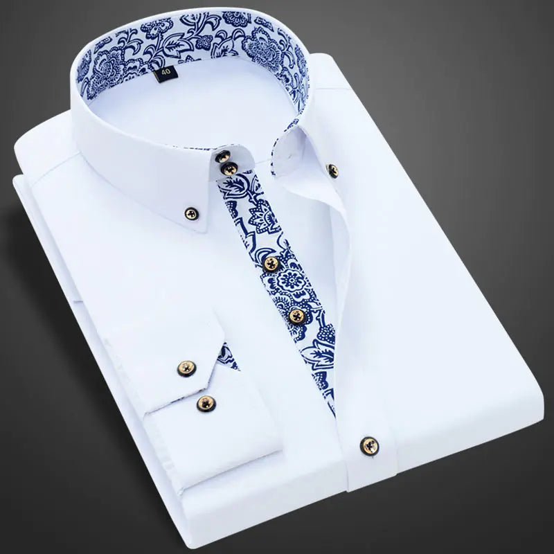 Slim Casual Business Cotton Men's Shirt - Musttbuy