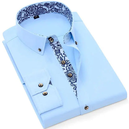 Slim Casual Business Cotton Men's Shirt - Musttbuy