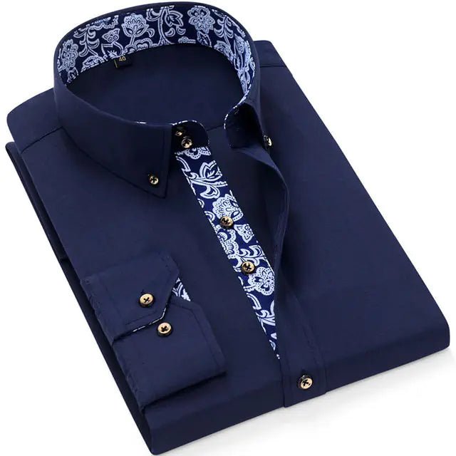 Slim Casual Business Cotton Men's Shirt - Musttbuy