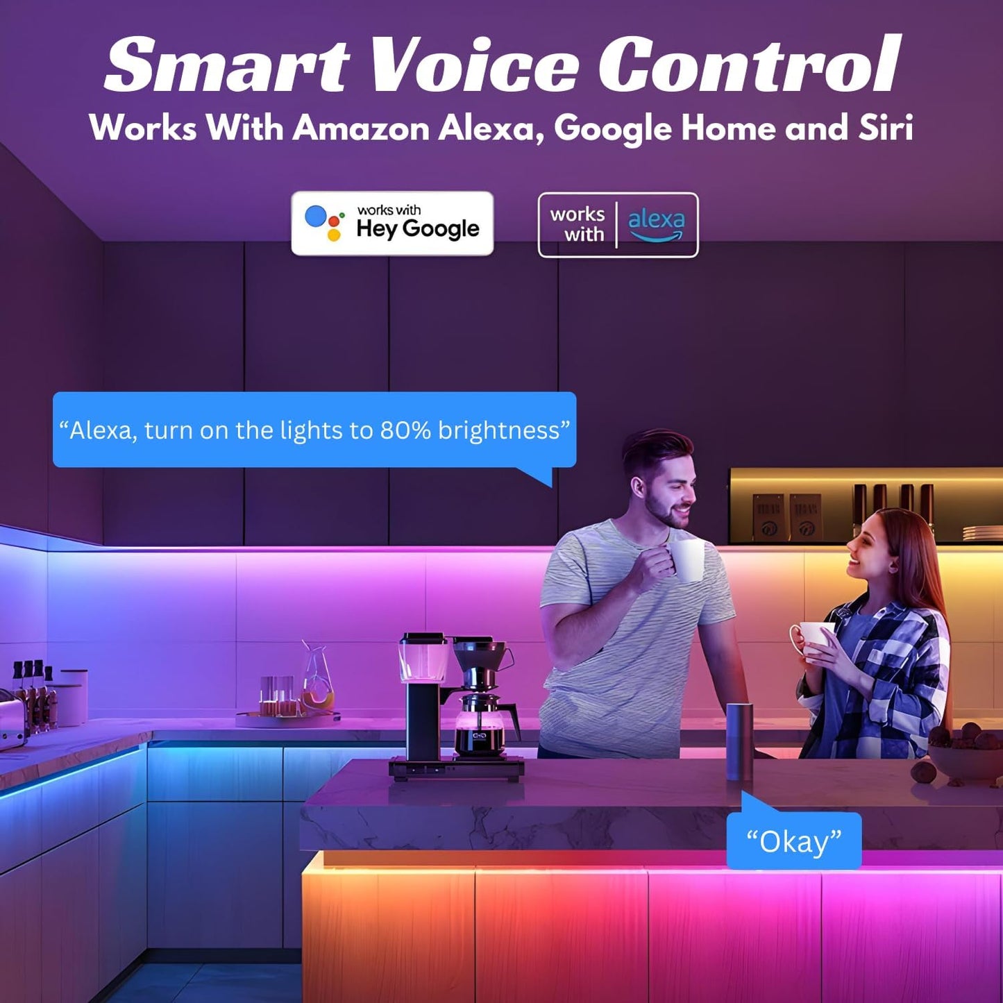 Smart LED Strip Light 5M/16Ft - Musttbuy