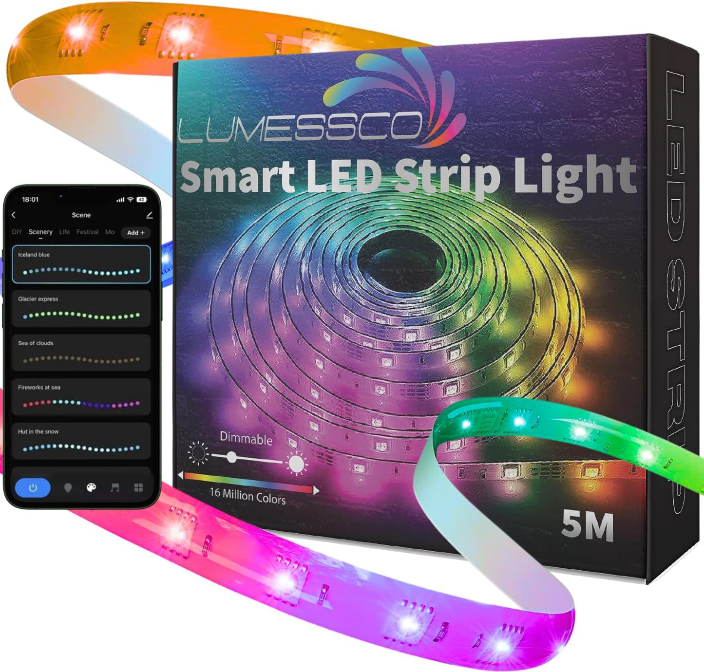Smart LED Strip Light 5M/16Ft - Musttbuy