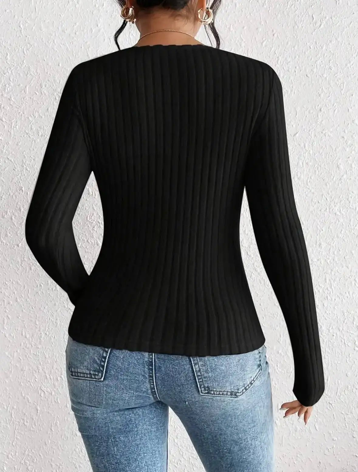 Solid Square Neck Ruched Black Top - Musttbuy