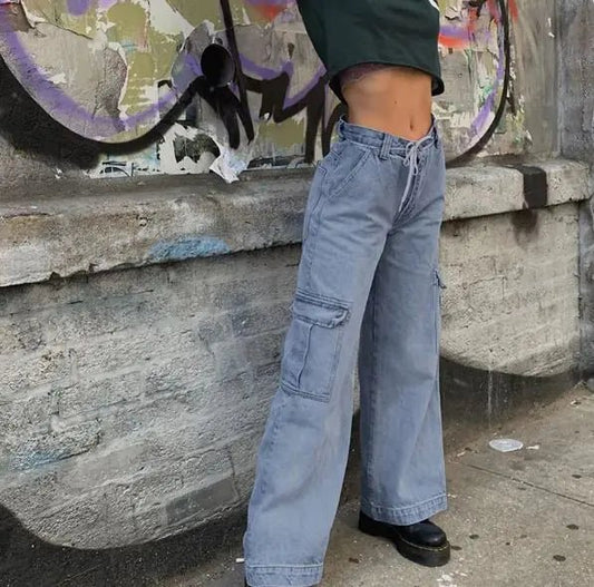 Straight trousers with high waist pockets - Musttbuy