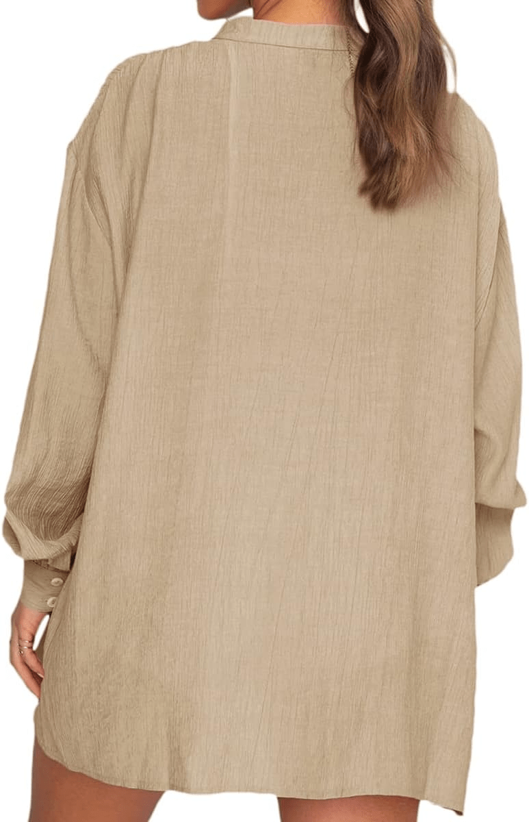 Turn - down Collar Shirt and Shorts Set - Musttbuy