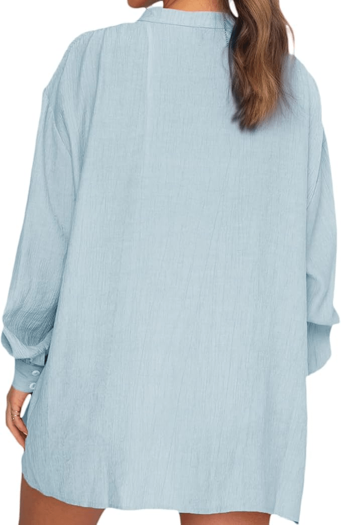 Turn - down Collar Shirt and Shorts Set - Musttbuy