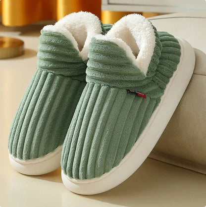 Unisex Winter Slippers – Plush Cotton Fleece for Indoor & Outdoor - Musttbuy