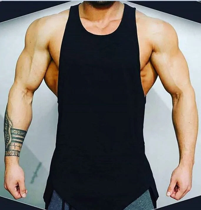 Men's Athletic Gym Fitness Tank Top - Solid Sleeveless Vest