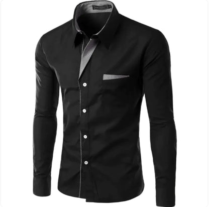 Simple Men's Long Sleeve Shirt