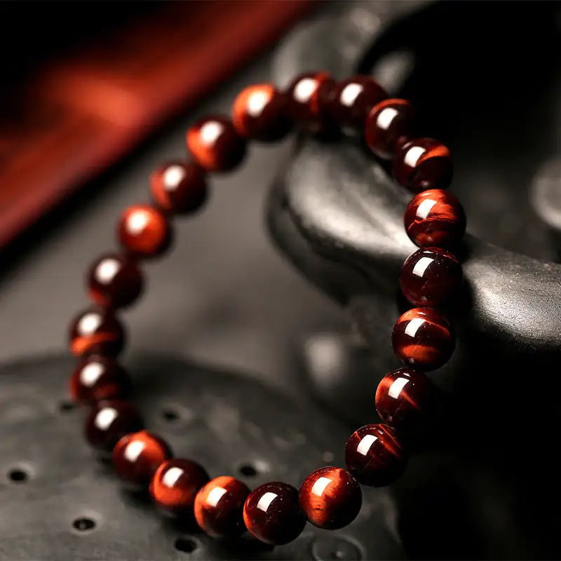 Vintage Style Red Tiger Eye Bracelet 8mm - Musttbuy