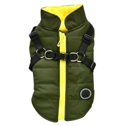 Waterproof Pet Coat with Harness - Musttbuy