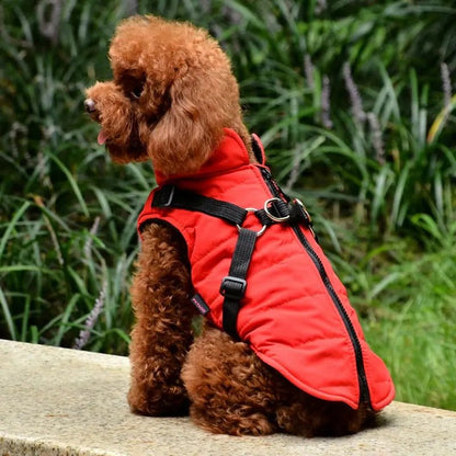 Waterproof Pet Coat with Harness - Musttbuy