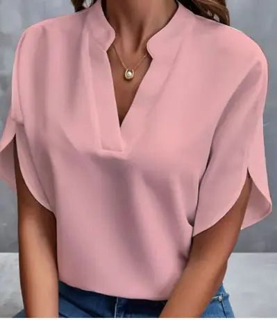 Women's Chiffon V - neck Shirt - Musttbuy