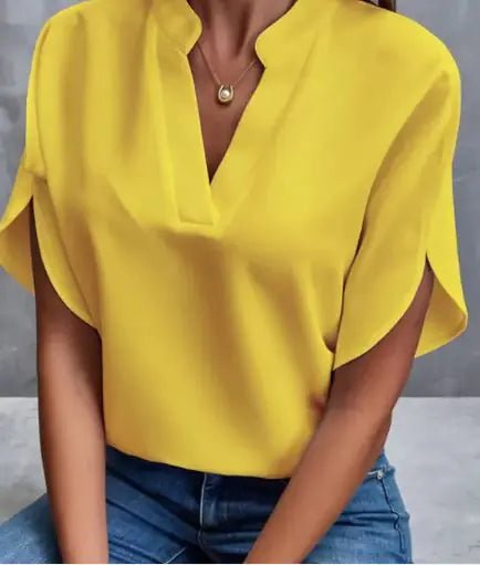Women's Chiffon V - neck Shirt - Musttbuy