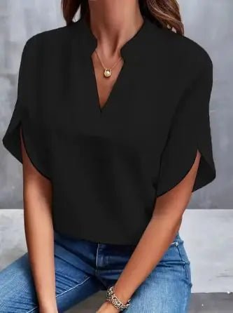 Women's Chiffon V - neck Shirt - Musttbuy