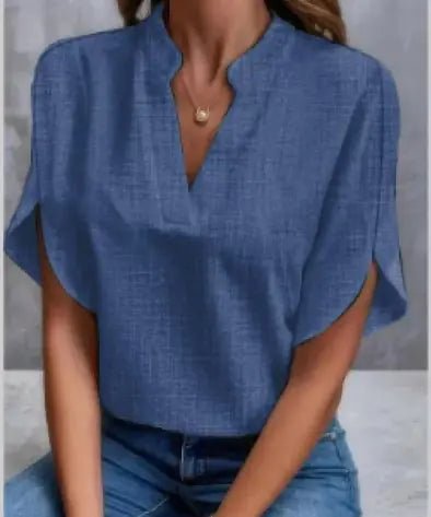 Women's Chiffon V - neck Shirt - Musttbuy
