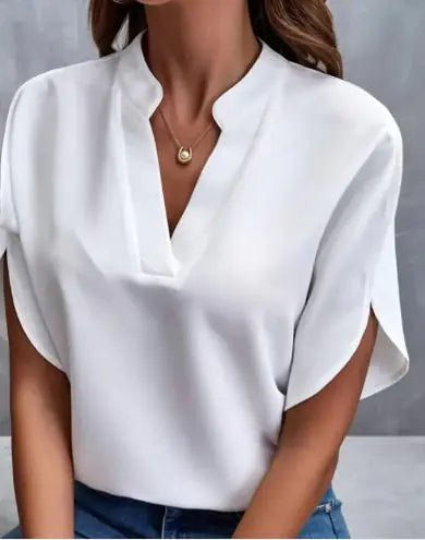 Women's Chiffon V - neck Shirt - Musttbuy